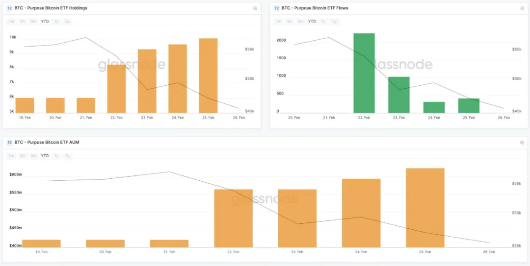 Glassnode：比特币ETF上线一周持有量已超过1万枚BTC