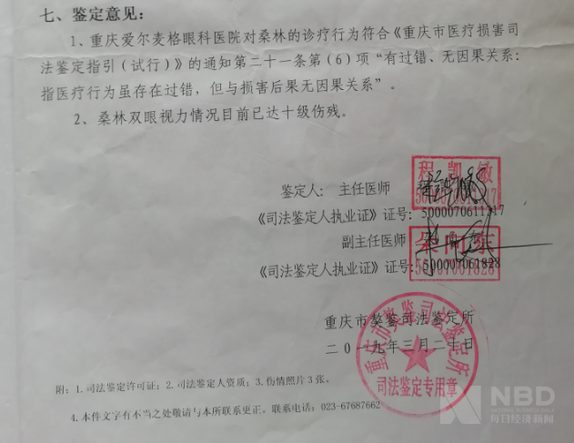 据重庆市獒鉴司法鉴定所2019年3月20日出具的鉴定报告(如下图),华西