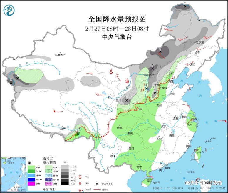 今日起中东部大范围雨雪无缝衔接 多地气温起伏震荡