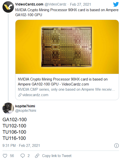 NVIDIA顶级矿卡独享安培架构：RTX 3080灵魂附体