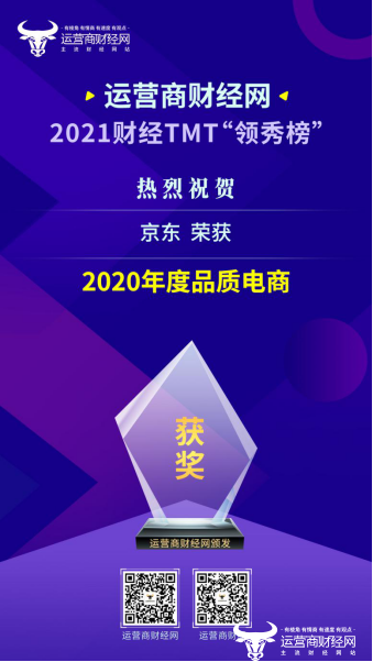 ﻿热烈祝贺！京东荣获“2020年度品质电商”奖