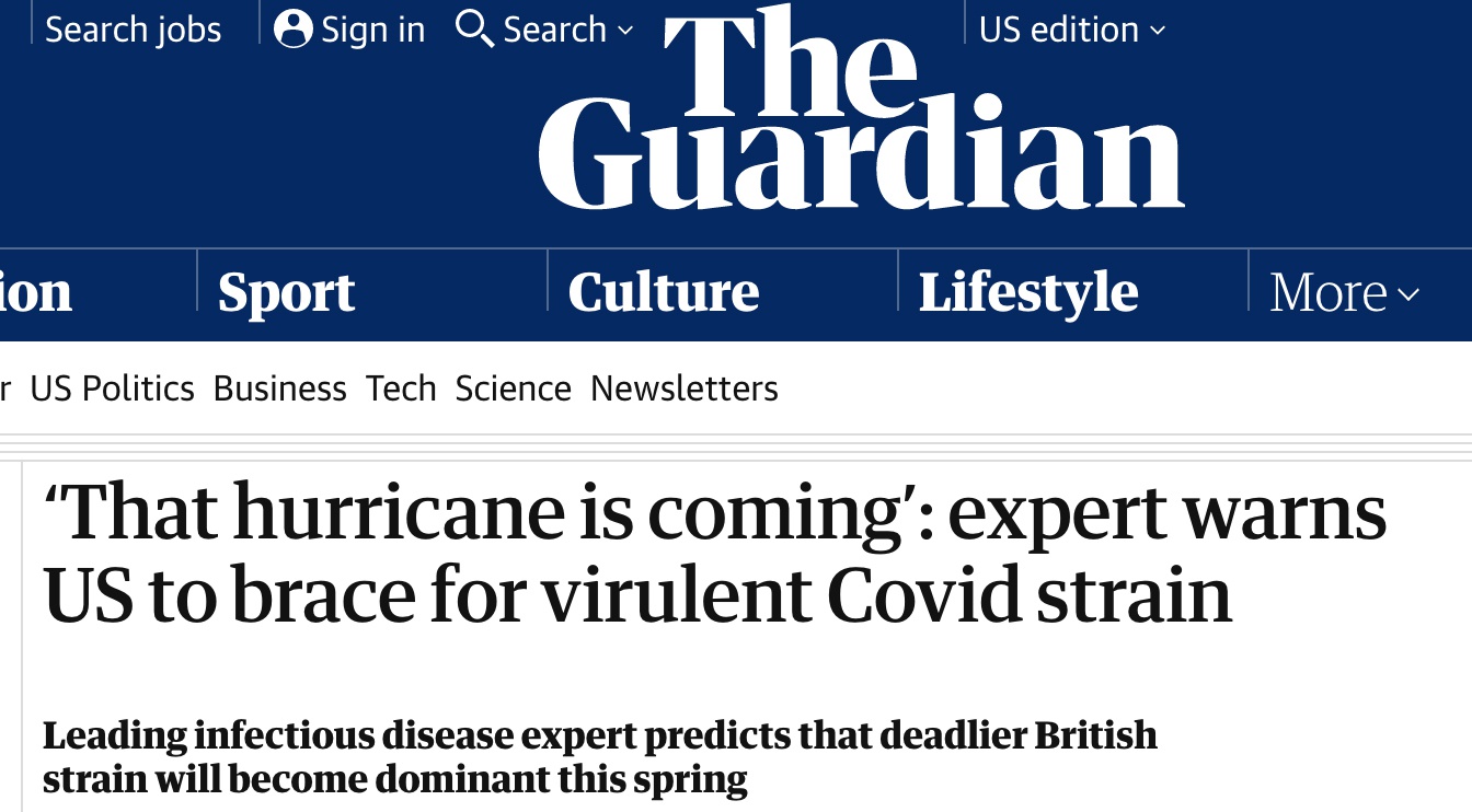 美传染病专家 变种新冠病毒将 像飓风一样袭击美国 民生财经网