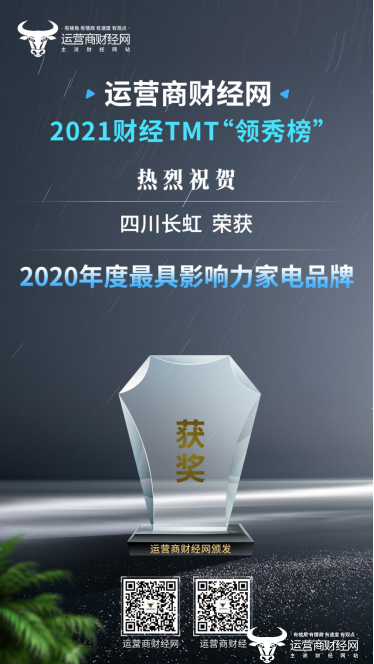 2021财经TMT“领秀榜”奖项揭晓  四川长虹荣获“2020年度最具影响力家电品牌”