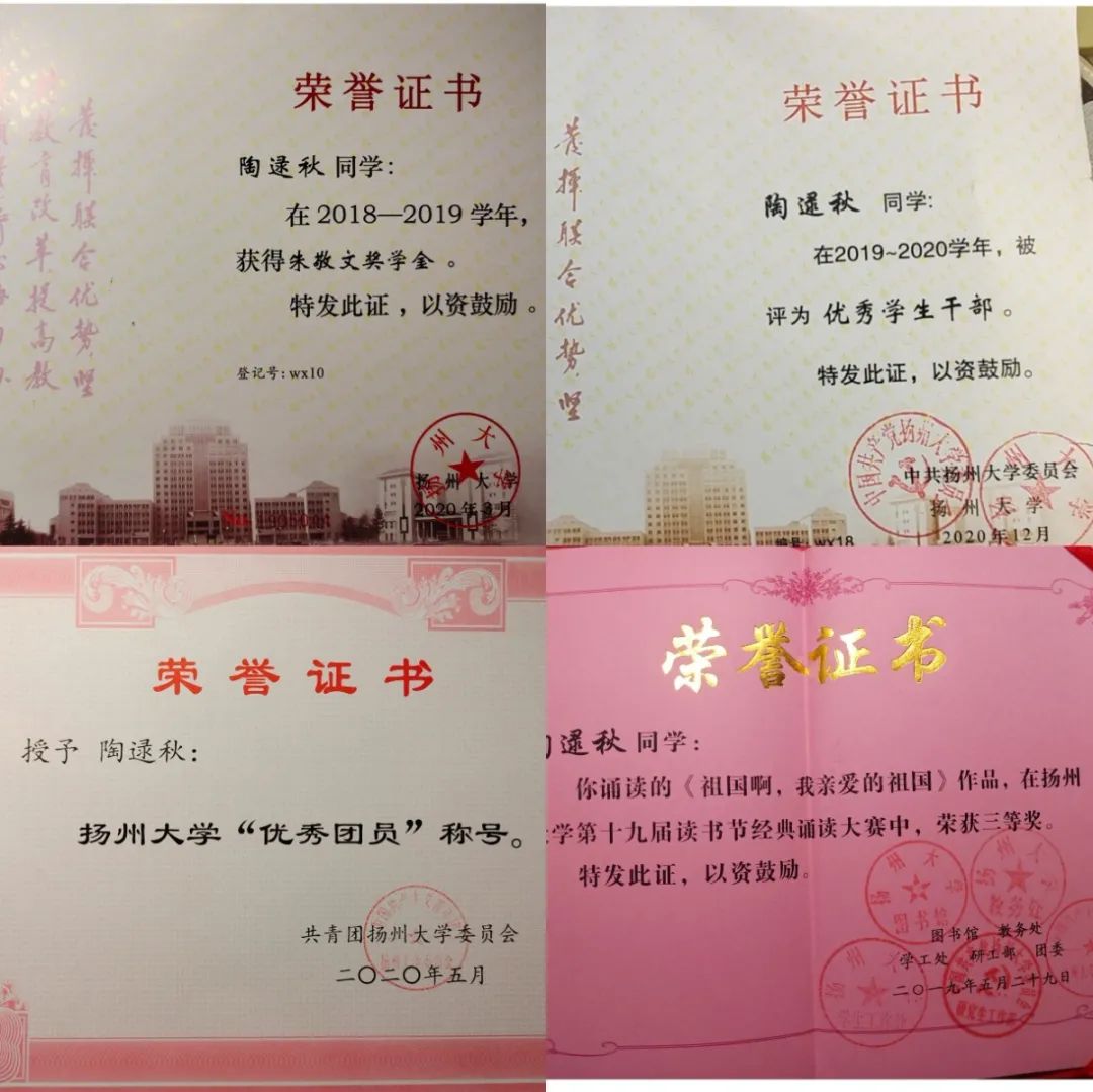 她迅速通过英语四六级,获得普通话二甲和国家二级计算机证书,掌握了