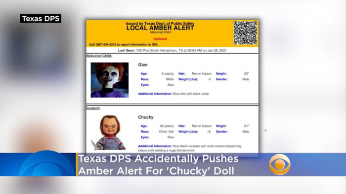 美安珀警报警告民众小心《鬼娃》系列玩偶 官方：测试故障