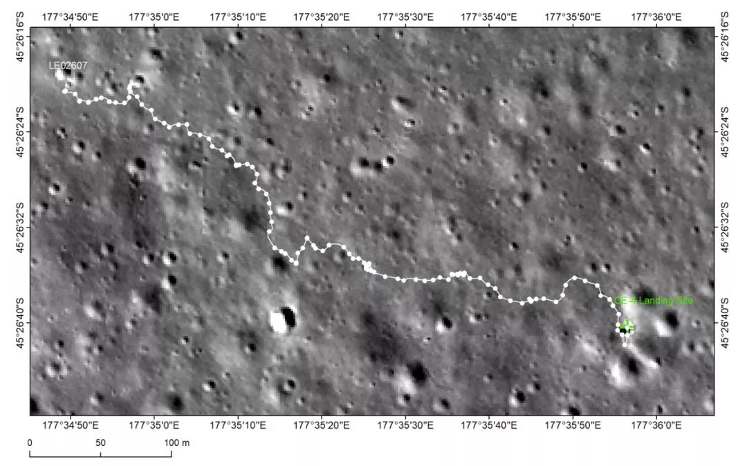 △嫦娥四号巡视路径图