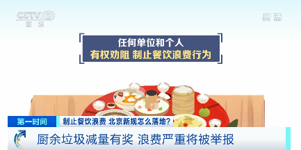 央视|北京为制止餐饮浪费 出台《北京市制止餐饮浪费规定》并征求意见