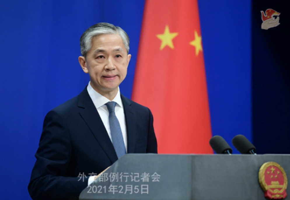 图丨外交部发言人汪文斌在2月5日例行记者会