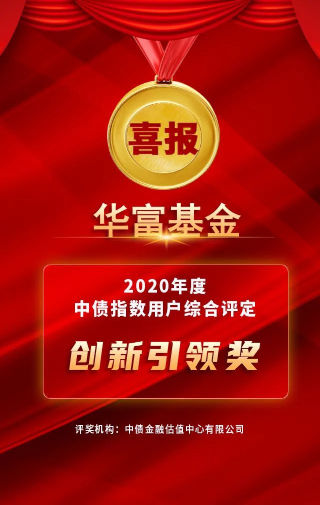 【蝉联殊荣】华富基金荣获2020年中债指数用户综合评定创新引领奖！