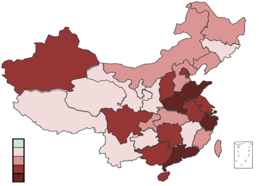 图2：勒索病毒攻击地区分布（来源：亚信安全）