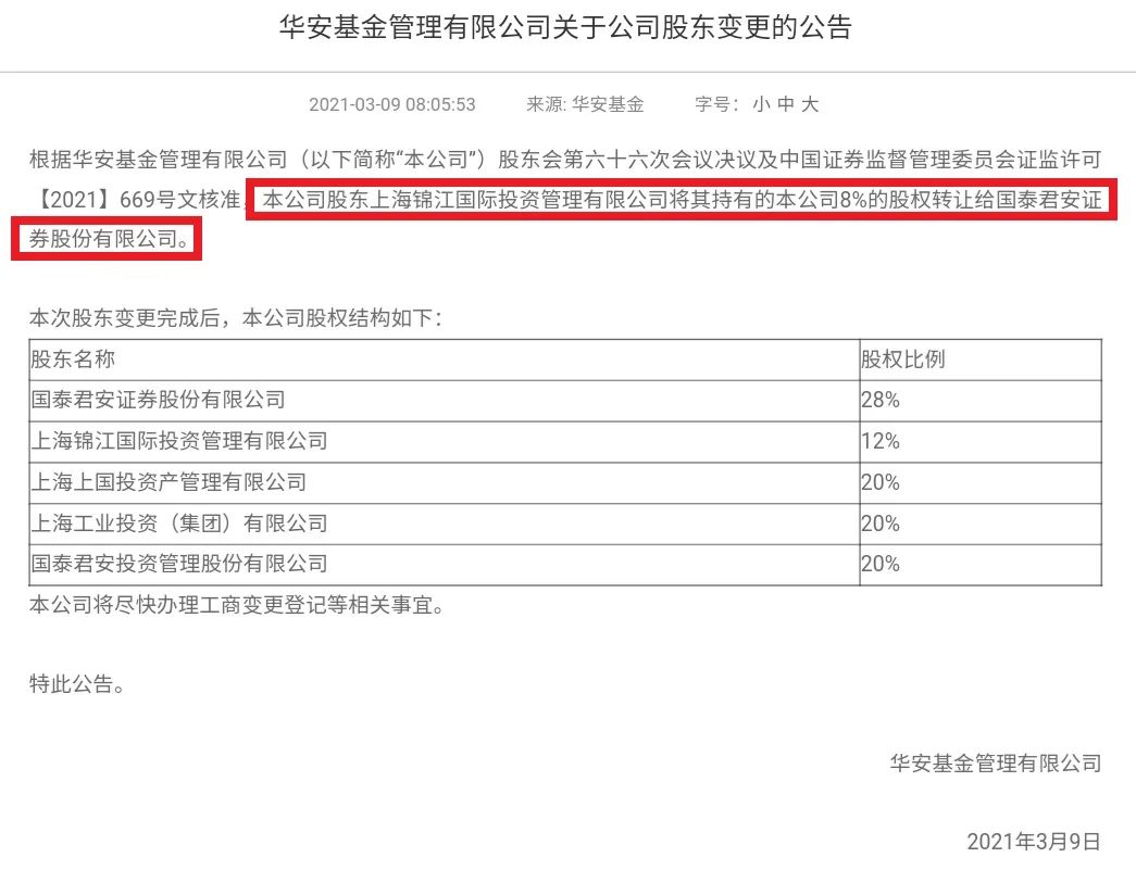 国泰君安拿下华安基金8 股权国泰君安资管已拿下公募牌照 手机新浪网 国泰君安拿下华安基金8 股权国泰君安资管已拿下公募牌照 手机新浪网