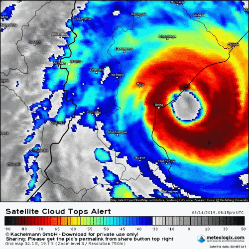 伊代登陆前后的云图动画| meteologix.com