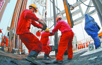 川西气田钻井施工现场.袁 鹏 摄