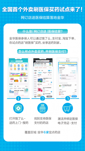 上饿了么买药可刷医保：全国首个试点在浙江落地