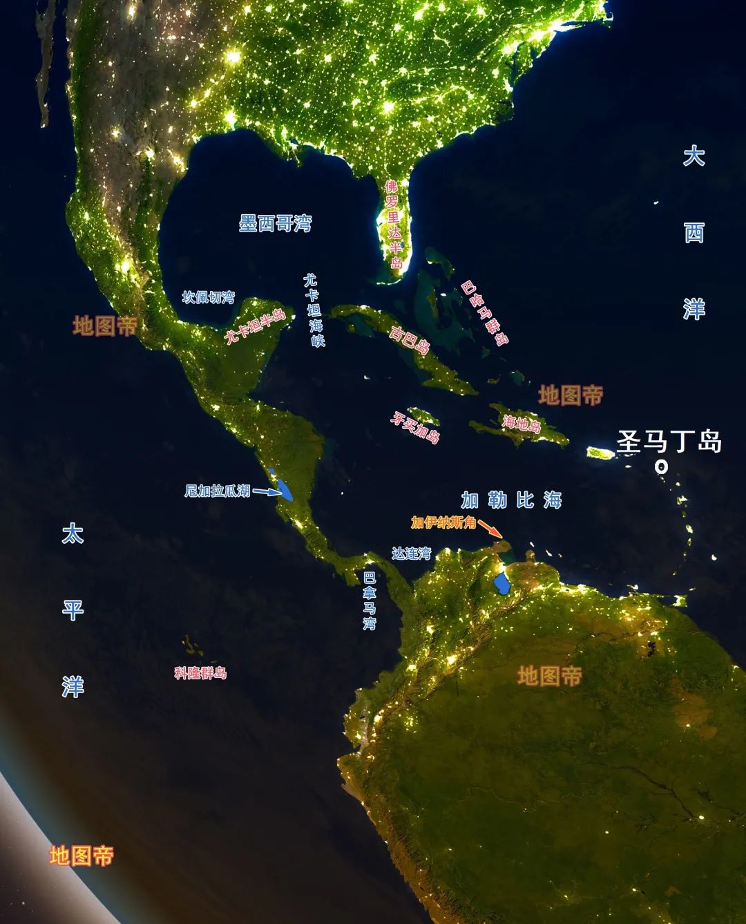 圣马丁岛位于加勒比海东北角,距美国的波多黎各岛约300千米.