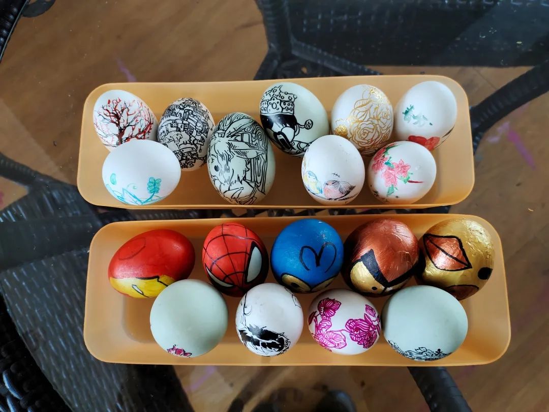 蛋壳也精彩颜料,画笔,认真的模样4,画