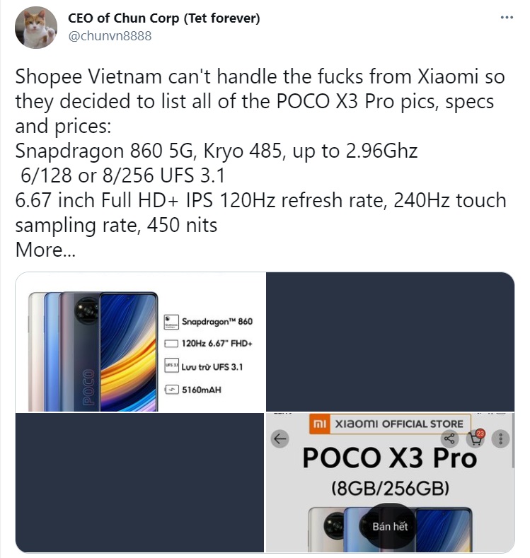 POCO X3 Pro完整曝光：搭载高通骁龙860 高配版售价约2253元