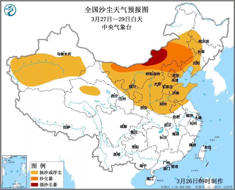 明起三天，我国北方地区将出现大范围沙尘天气