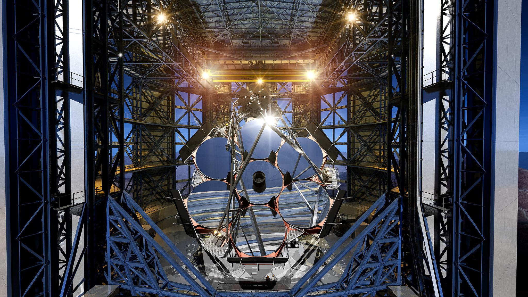  巨型麦哲伦望远镜渲染图 