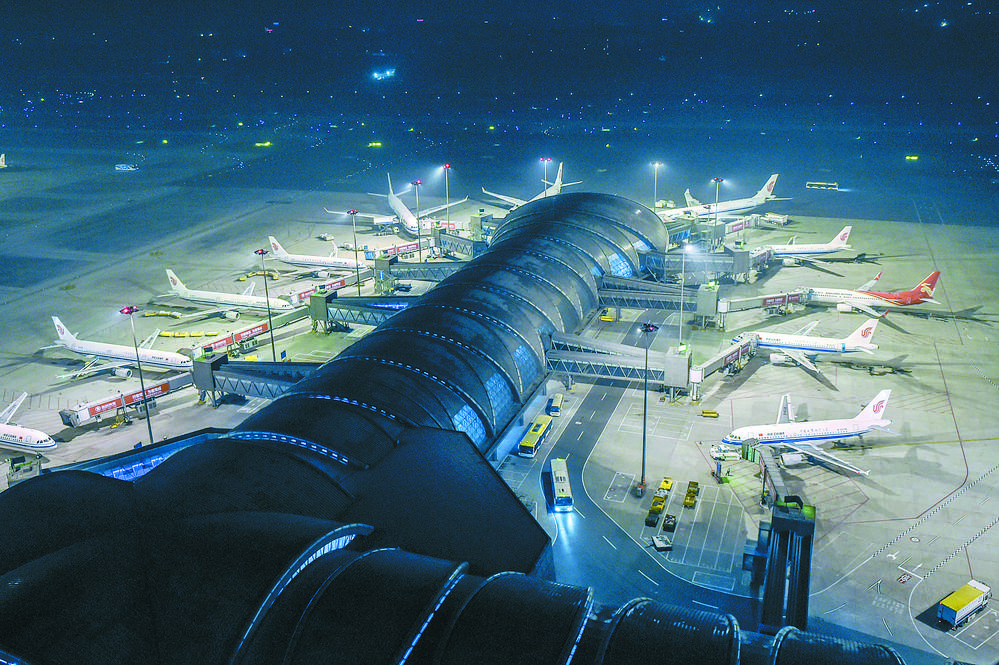 双流机场 夜景图片