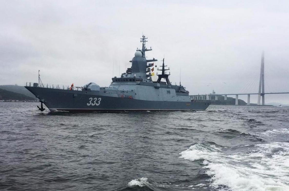 ​俄太平洋舰队在日本海举行实弹射击演习