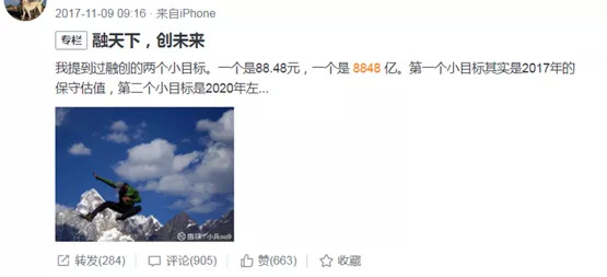 图1：喊出“8848”口号的乐观投资者。来源：雪球网