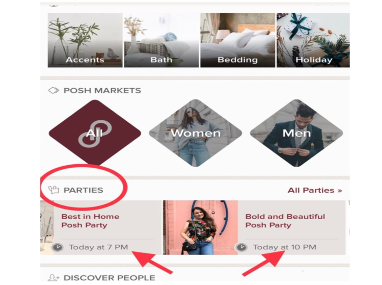 图Poshmark平台上的主题活动提醒