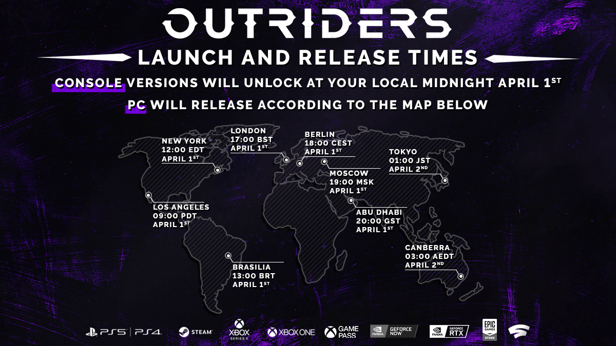 《Outriders》PC配置公布 4K需要RTX 3080、解锁时间公布