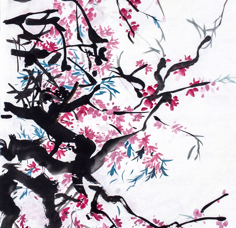 国画长卷狮山春早