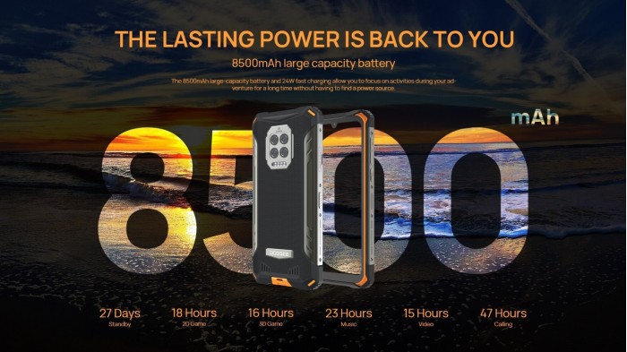 DOOGEE发布S86三防智能机 内置8500mAh电池