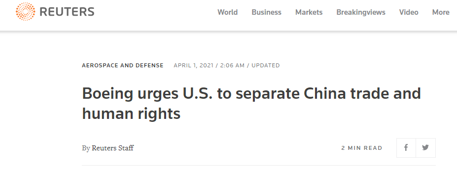 波音ceo喊话拜登政府 我们承受不起被中国拒之门外的后果 波音 新浪财经 新浪网