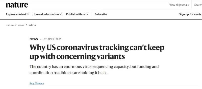 《自然》杂志披露美卫生系统成新冠科研工作绊脚石