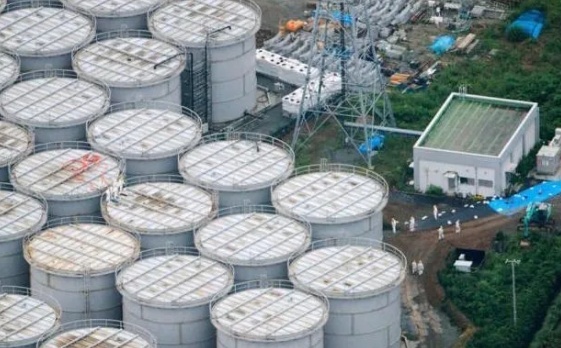 福岛第一核电站用于储存核废水的贮罐（图源：中新网）
