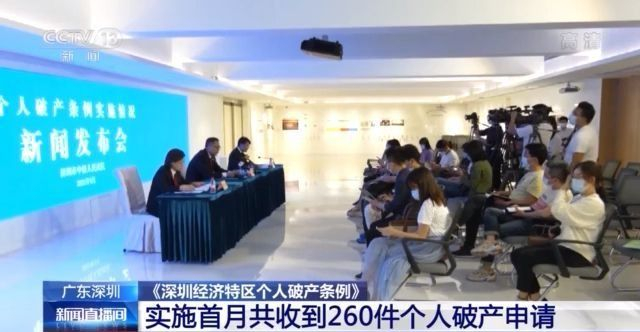 《深圳经济特区个人破产条例》实施首月共收到260件个人破产申请