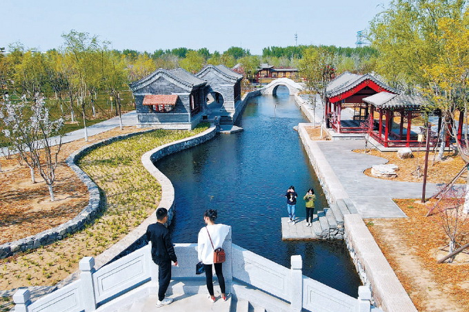 打卡張家灣公園泗水古巷再現漕運古鎮水巷茶棚