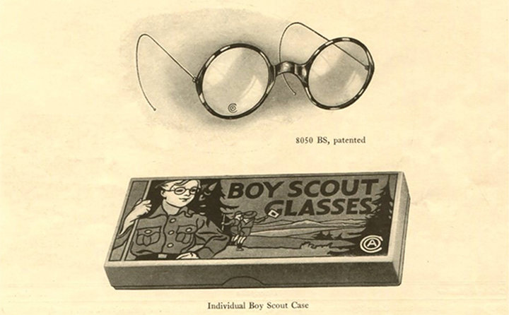  ▲ 1916 年推出的青少年眼镜。 图片来自：Optical Heritage Museum