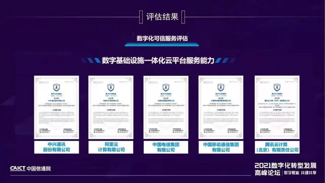 首批获“数字化可信服务”认证：中兴云将如何一展所长？
