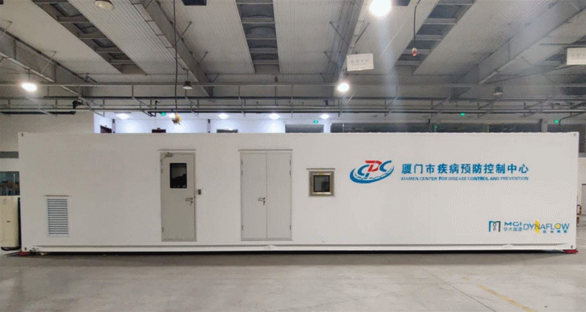 在各地投放的方舱核酸检测实验室。