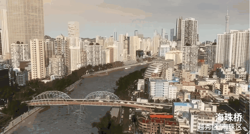 游戏中还原的海珠桥。/B站