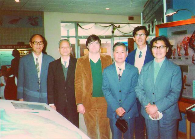 ▲1985年张福绥（左一）赴美国考察。