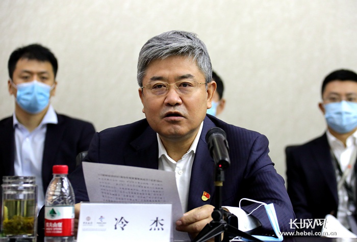 中国银行河北省分行党委书记,行长冷杰致辞.长城网记者袁立朋摄