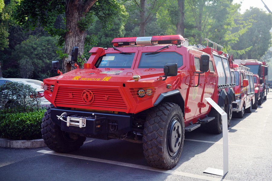 东风猛士应急救援车辆 记者 刘鸿飞/摄