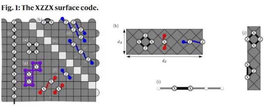 XZZX surface code 示意图。