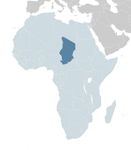 乍得在非洲的位置图