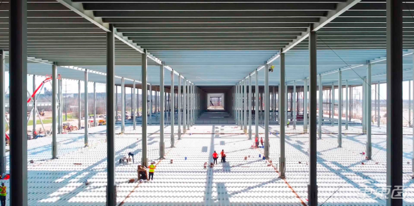 ▲得克萨斯Model Y工厂内部