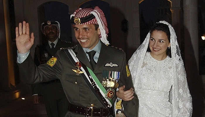约旦亲王哈姆扎和他的妻子努尔公主。图片来源：视觉中国