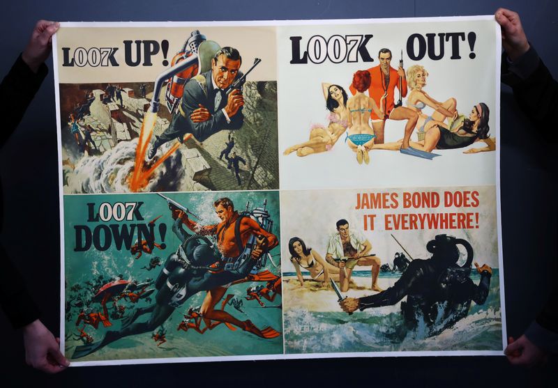 稀有007《霹雳弹》海报将被拍卖：预计成交价能达1.6万美元