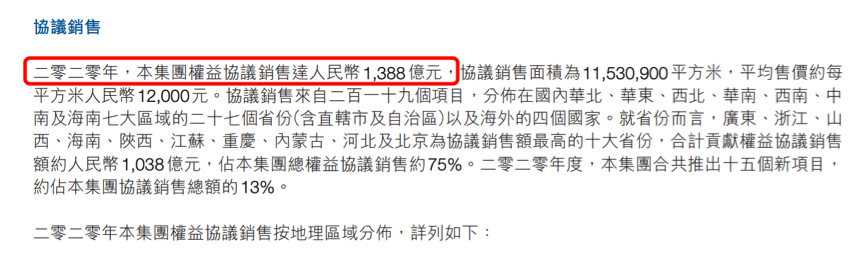 图片来源：富力2020年年报