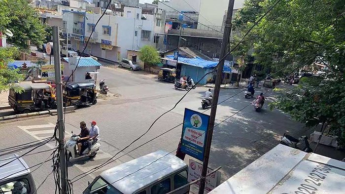 上午的印度街头。图片来源：受访者供图