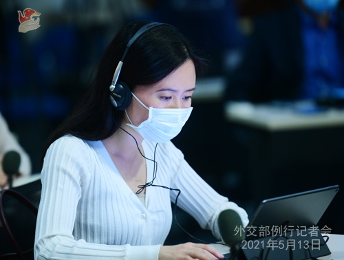 2021年5月13日外交部发言人华春莹主持例行记者会
